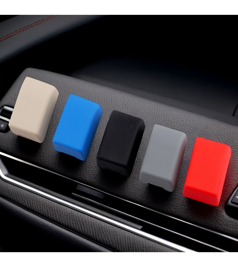 Grey 2pcs Universal Car Seat Belt Protection Cover Easy to Install Non Dirt Hiding Easy Care Car Companion - Image 1