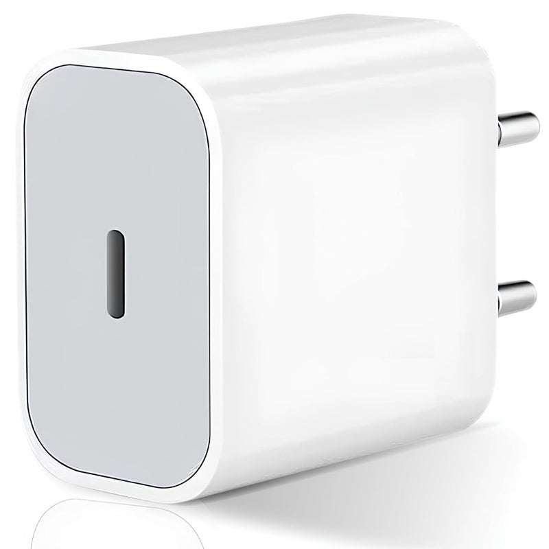 DiHines iPhone Charger Apple-Certified 20W USB-C Adapter | Fast Adaptor for iPhone 11, 12, 13, 14, XR, XS/PRO/MAX, SE & iPad (White) - Image 3