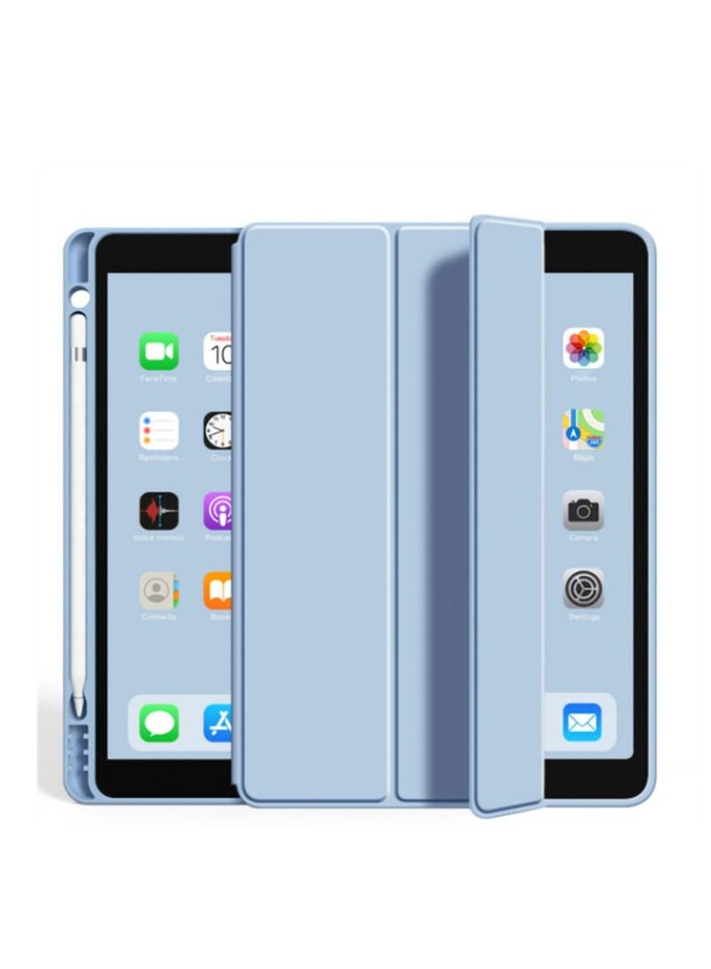 Loquat Sky blue IPad Case With Pen Slot