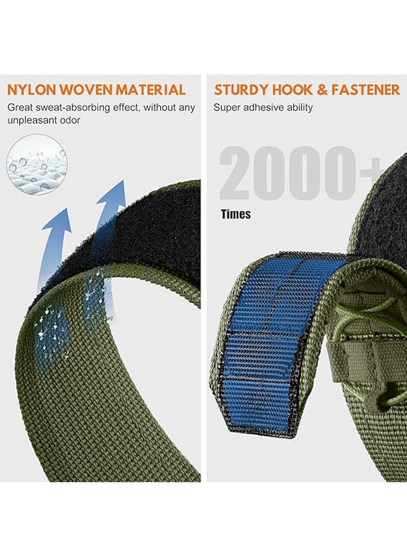 X-level Rugged Military Tactical Nylon Braided Sport Bands Compatible with Apple Watch 41mm 40mm 38 mm for Men, Woven Solo Loop Designed Straps for iWatch Series 9 8 7 6 5 4 3 2 1 SE/Hermès - Image 4