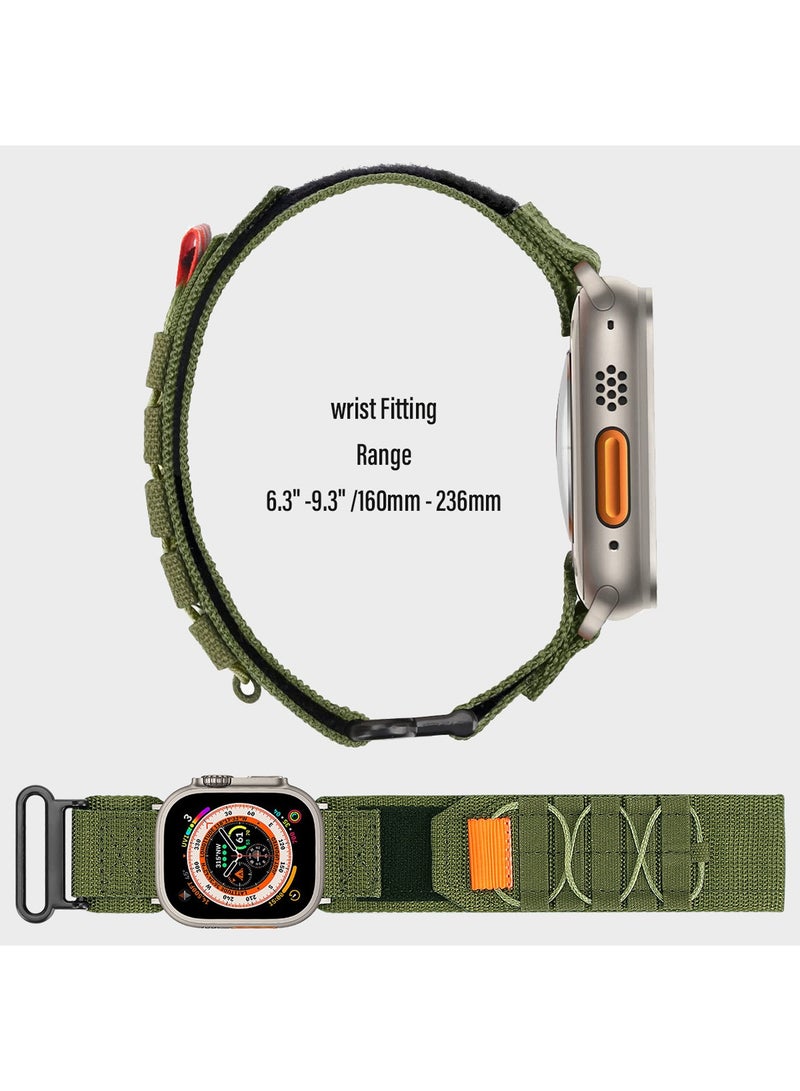 X-level Rugged Military Tactical Nylon Braided Sport Bands Compatible with Apple Watch 41mm 40mm 38 mm for Men, Woven Solo Loop Designed Straps for iWatch Series 9 8 7 6 5 4 3 2 1 SE/Hermès - Image 3