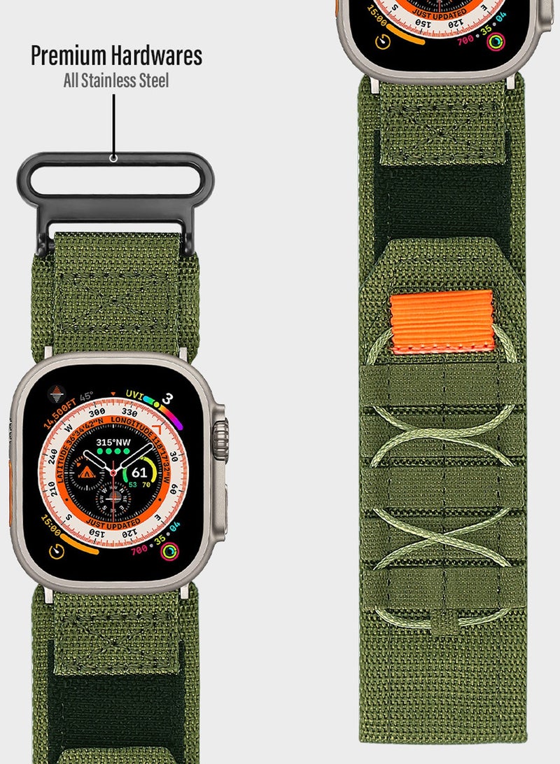 X-level Rugged Military Tactical Nylon Braided Sport Bands Compatible with Apple Watch 41mm 40mm 38 mm for Men, Woven Solo Loop Designed Straps for iWatch Series 9 8 7 6 5 4 3 2 1 SE/Hermès - Image 2