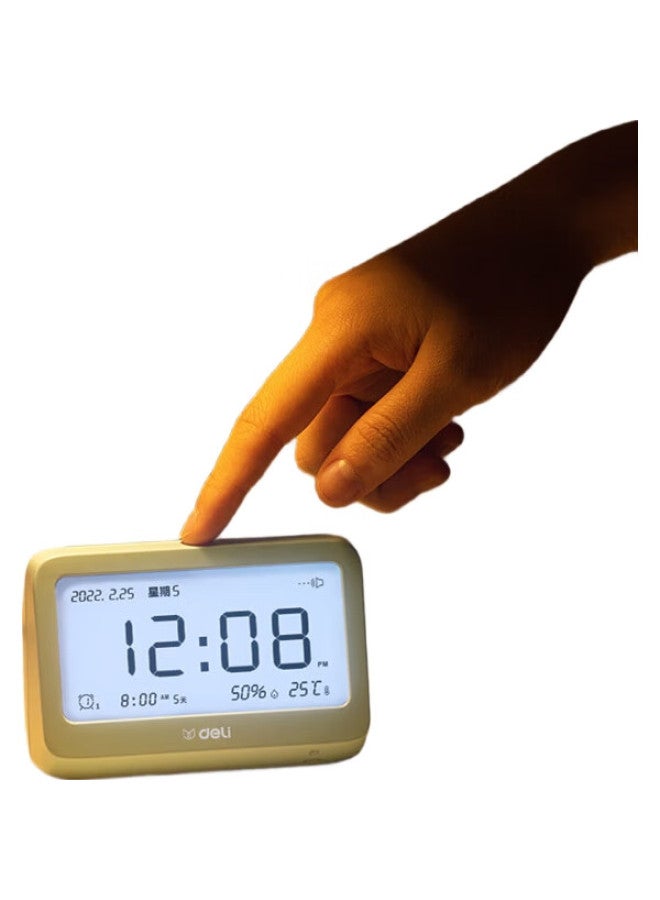 Deli Multi-Functional Electronic Backlit Student Time Management Alarm Clock For Back To School Season White Le100-Wh - Image 1