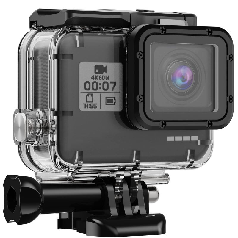 HONGDAK Waterproof Housing Case for GoPro Hero 7/6/5 Black(2018), 196ft/60m Waterproof Diving Protective Housing Shell with Touchable Cover for GoPro Action Camera Underwater Dive Case Shell - Image 1