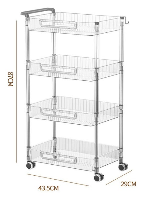 Versatile 4 Layered Rectangular Shaped Floor-standing Fruit and Vegetable Storage Rack