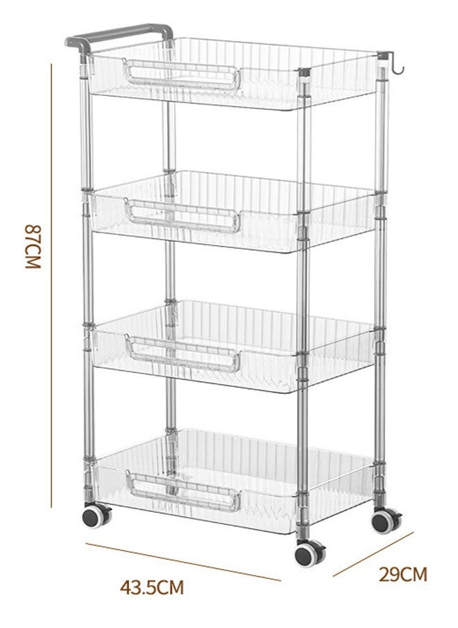 NKX Versatile 4 Layered Rectangular Shaped Floor-standing Fruit and Vegetable Storage Rack  - Image 1