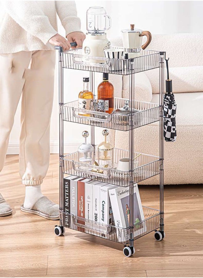 NKX Versatile 4 Layered Rectangular Shaped Floor-standing Fruit and Vegetable Storage Rack  - Image 3