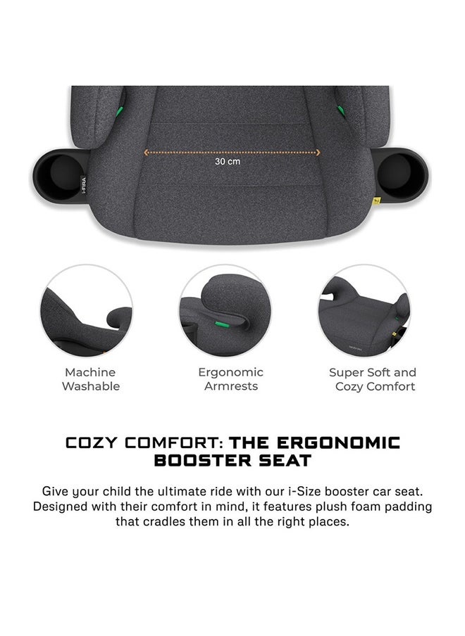 neobreez I-Fira I-Size Backless Booster Car Seat,  Double Padded Foam,  Compact, Lightweight & Portable Kids Car Seat, Arm Rest Seat, 2 Cup Holder, Ecer129 (6-12Yrs, 125-150Cm, 22-36Kg, 2Yrs Warranty)  - Image 4