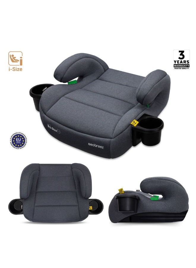 نيوبريز مقعد معزز للأطفال بدون ظهر، مبطن مزدوج، مدمج وخفيف الوزن للسفر، مسند ذراع، حامل أكواب، للأطفال من - سنة، - كجم - Image 3