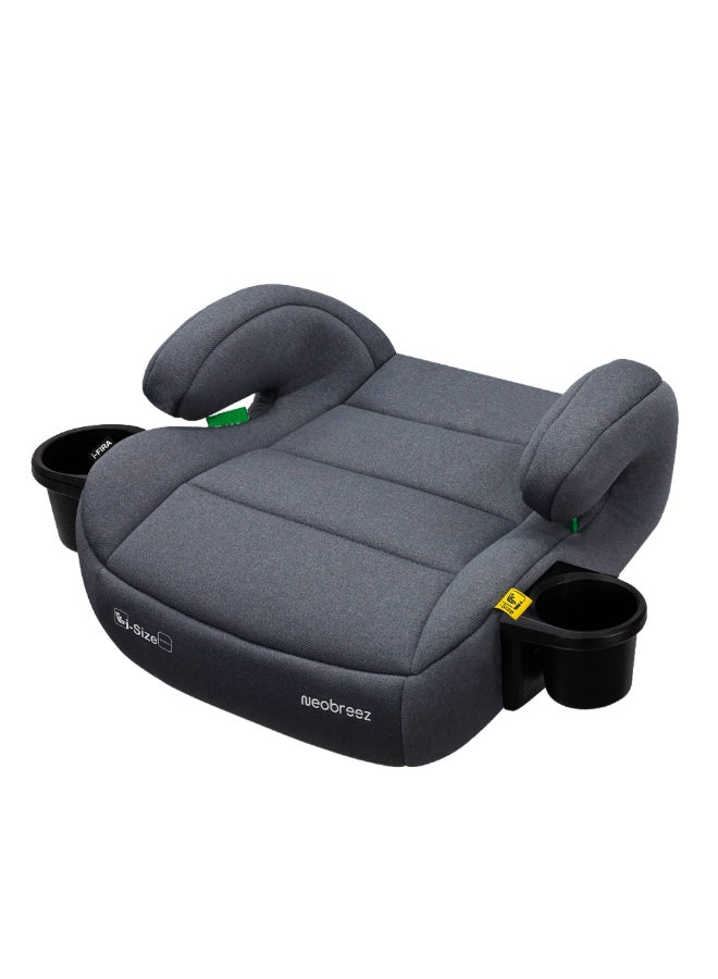 neobreez I-FIRA I-Size Backless Booster Car Seat, Double Padded Foam, Compact, Lightweight&Portable Travel Childrens Kids Boys Girls Car Seat, Arm Rest Seat, 2 Cup Holder, ECER129, 6-12Yrs, 22-36Kg, Group 3 - Image 1