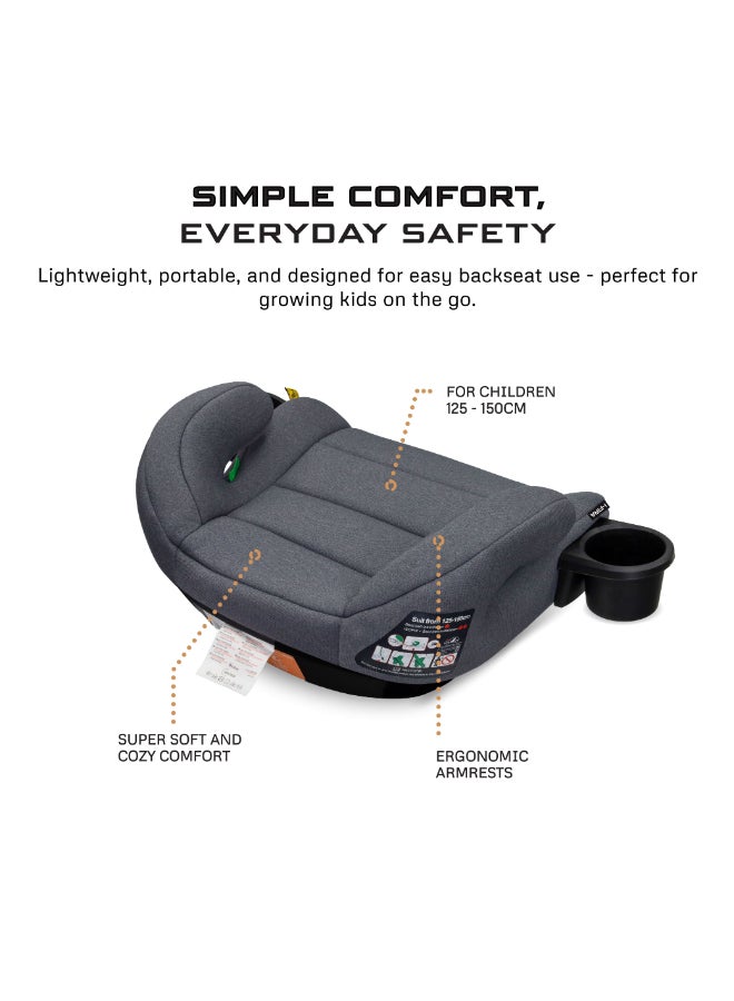 neobreez I-FIRA I-Size Backless Booster Car Seat, Double Padded Foam, Compact, Lightweight&Portable Travel Childrens Kids Boys Girls Car Seat, Arm Rest Seat, 2 Cup Holder, ECER129, 6-12Yrs, 22-36Kg, Group 3 - Image 3