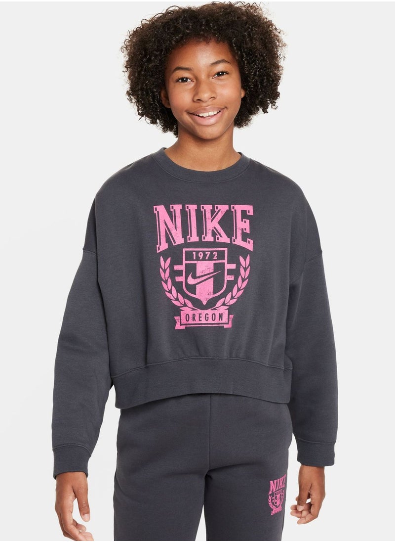 Nike - Youth Nsw Trend Fleece Cropped Sweatshirt - Image 1