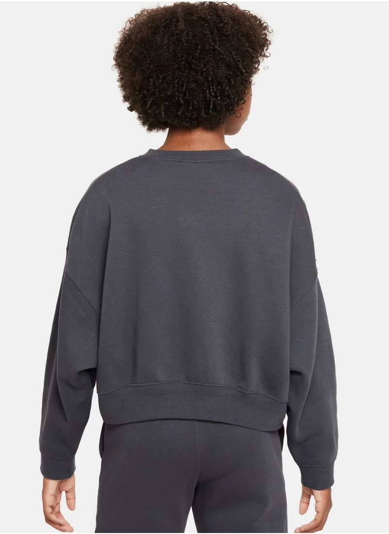 Nike Youth Nsw Trend Fleece Cropped Sweatshirt
