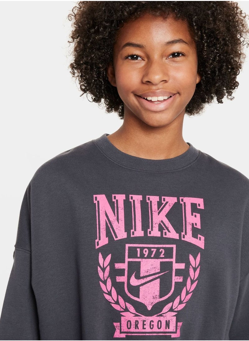 Nike - Youth Nsw Trend Fleece Cropped Sweatshirt - Image 1