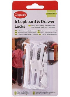 Clippasafe Cupboard And Drawer Locks 6 Pcs Pack  - Image 1