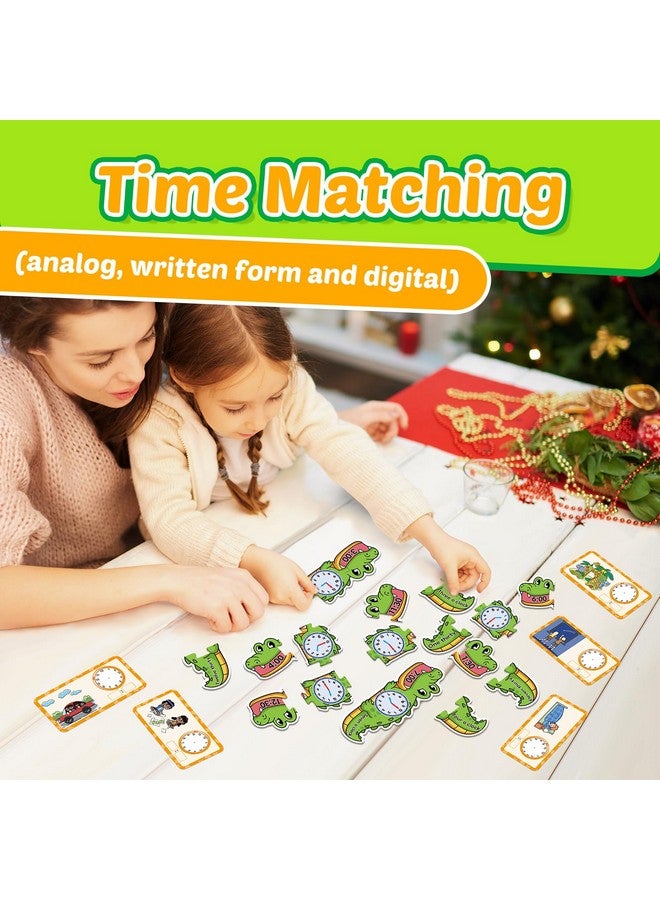 Aizweb Clock for Kids, Learning Clock Analog Clock Telling Time Teaching Homeschool Supplies Essentials Math Manipulatives Preschool Kindergarten Learning Activities Educational Montessori Toys Games - Image 3