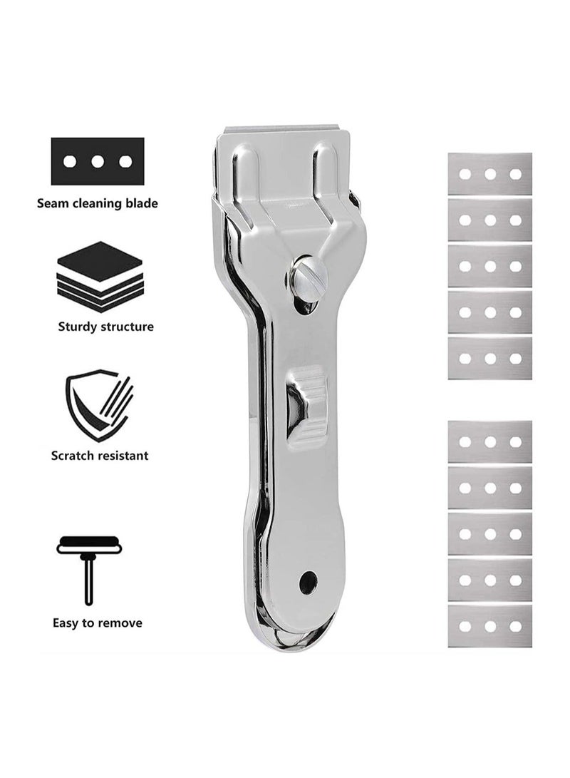 Beauenty Glass Scraper, 2Pcs Window Scraper Paint Scraper Car Decal Glue Remover Cleaning Scraper for Glass Ceramic and Induction Cooktops - Image 2