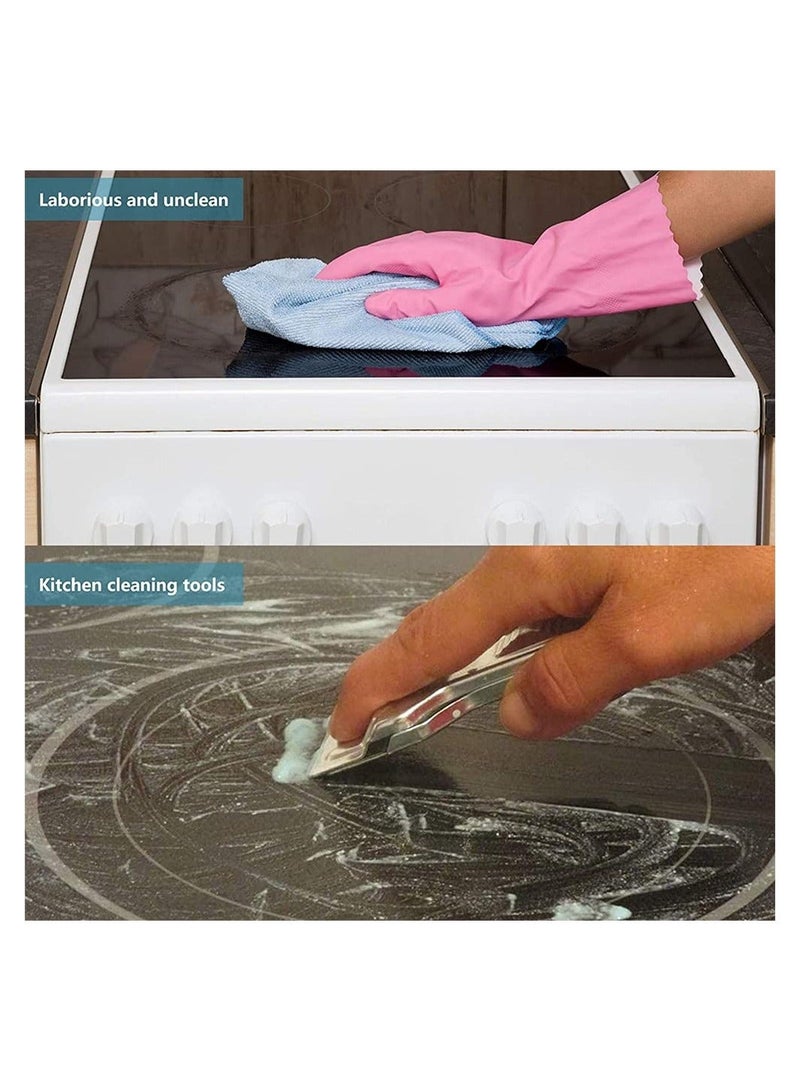 Beauenty Glass Scraper, 2Pcs Window Scraper Paint Scraper Car Decal Glue Remover Cleaning Scraper for Glass Ceramic and Induction Cooktops - Image 3