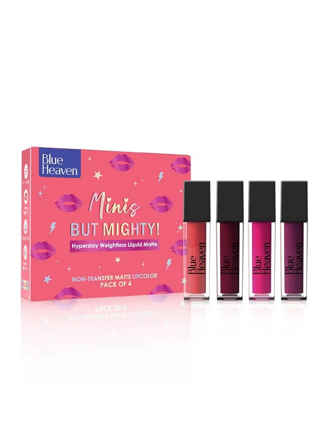 بلو هيفن أحمر شفاه سائل خفيف الوزن من Blue Heaven Minis But Mighty Hyperstay من Majestic Diva - Image 1