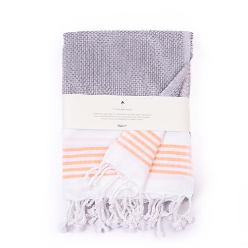HABER Premium Light Weight 100% Cotton Bath Towel with Unique Micro Waffle Texture for Active Feel, Quick Absorption and Faster Drying Towel (Pack of 1, Slate) - Image 1