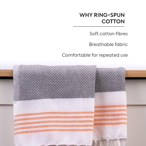 HABER Premium Light Weight 100% Cotton Bath Towel with Unique Micro Waffle Texture for Active Feel, Quick Absorption and Faster Drying Towel (Pack of 1, Slate) - Image 4