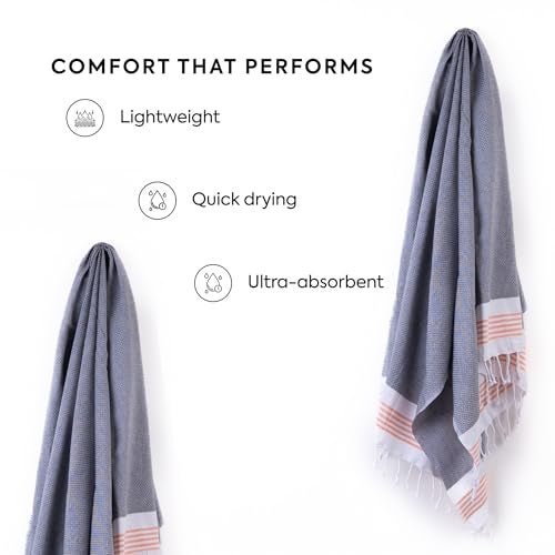 HABER Premium Light Weight 100% Cotton Bath Towel with Unique Micro Waffle Texture for Active Feel, Quick Absorption and Faster Drying Towel (Pack of 1, Slate) - Image 3
