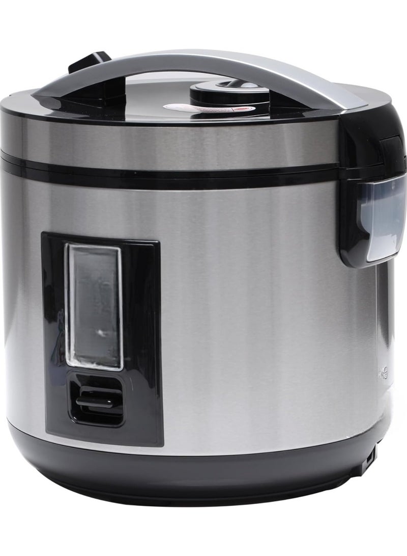 700W 4L Stainless steel smart rice cooker nonsticked inner pot Electric rice cooker color Silverblack  - Image 1