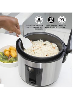 Generic 700W 4L Stainless steel smart rice cooker nonsticked inner pot Electric rice cooker color Silverblack  - Image 3