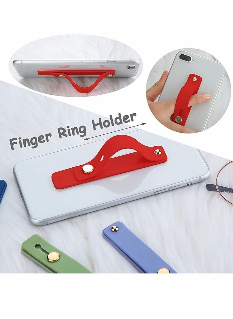 Excefore 6 Pieces Phone Grip Holder Cell Phone Grip Strap Telescopic Phone Finger Strap Stand - Image 3