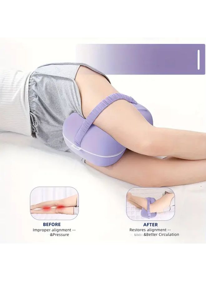 Purple Memory Foam Leg Knee Support Pillow Washable Pregnancy Gift - Image 2