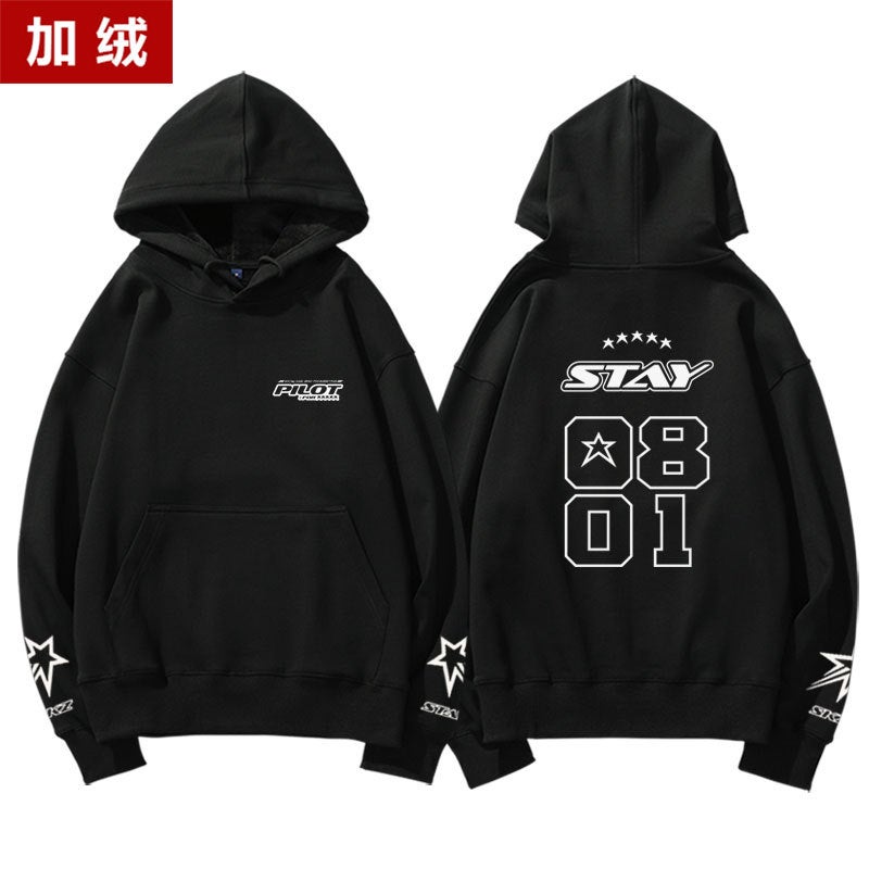 Stray Kids 3RD FM 5STAR Hoodie Sweatshirt Fleece-White - Image 2