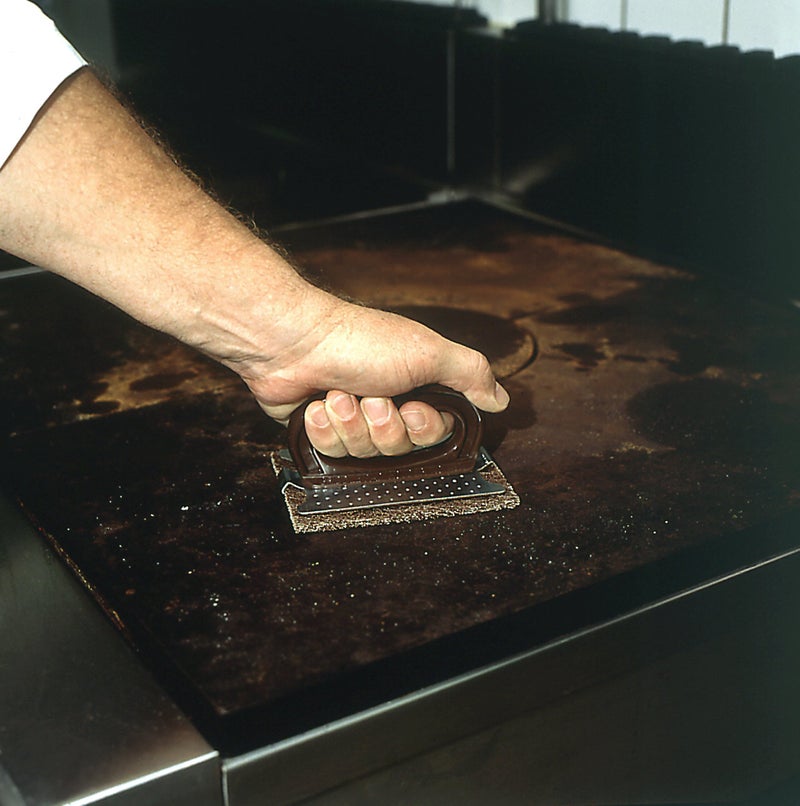 3M Scotch-Brite Heavy Duty Griddle Pad 82, 4.5 in x 5.5 in, 10/Box, 4 Box/Case - Image 3