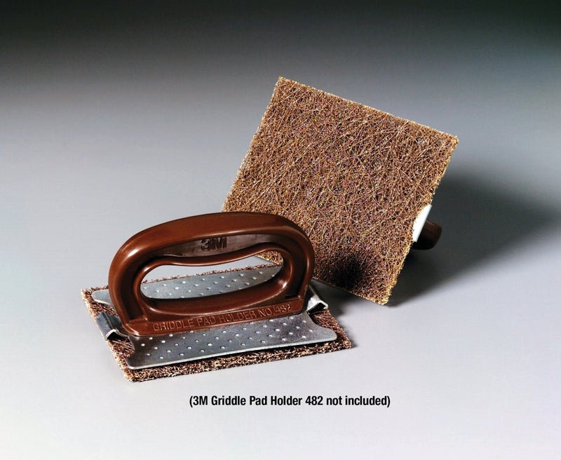 3M Scotch-Brite Heavy Duty Griddle Pad 82, 4.5 in x 5.5 in, 10/Box, 4 Box/Case - Image 2