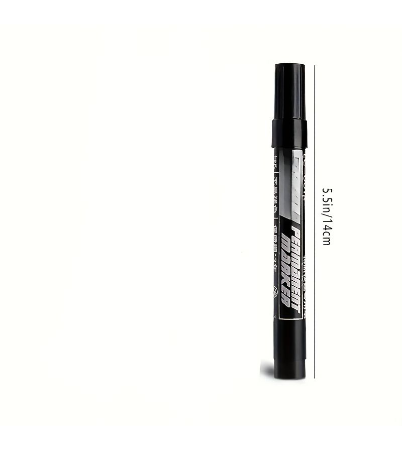 5 Permanent Black Ink Markers Large Capacity Oily Bold Tip for Office Logistics Daily Use Durable - Image 2