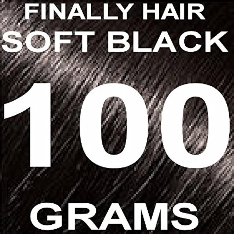 Finally Hair Fiber Refill 100 Grams Soft Black Hair Loss Concealing by Finally Hair Soft Black