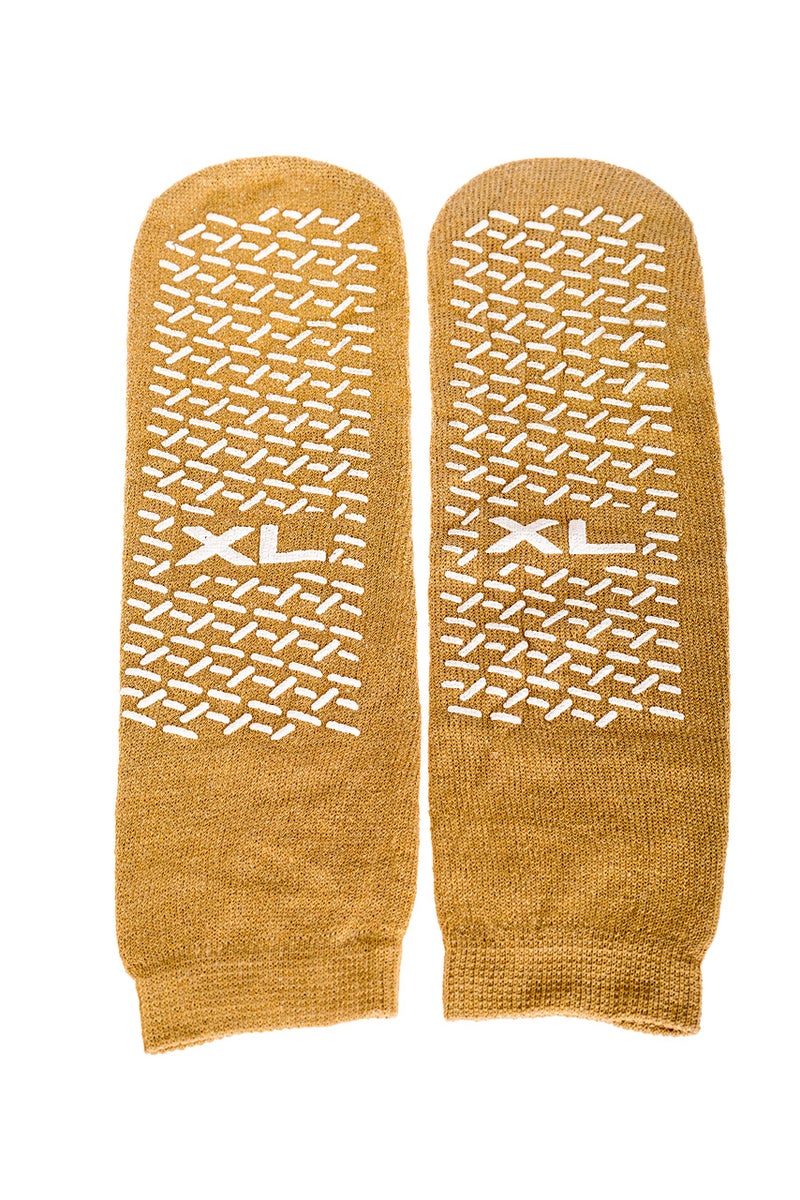 PrimeMed XL Slip Stop Single Tread Slipper Socks 6 Pairs