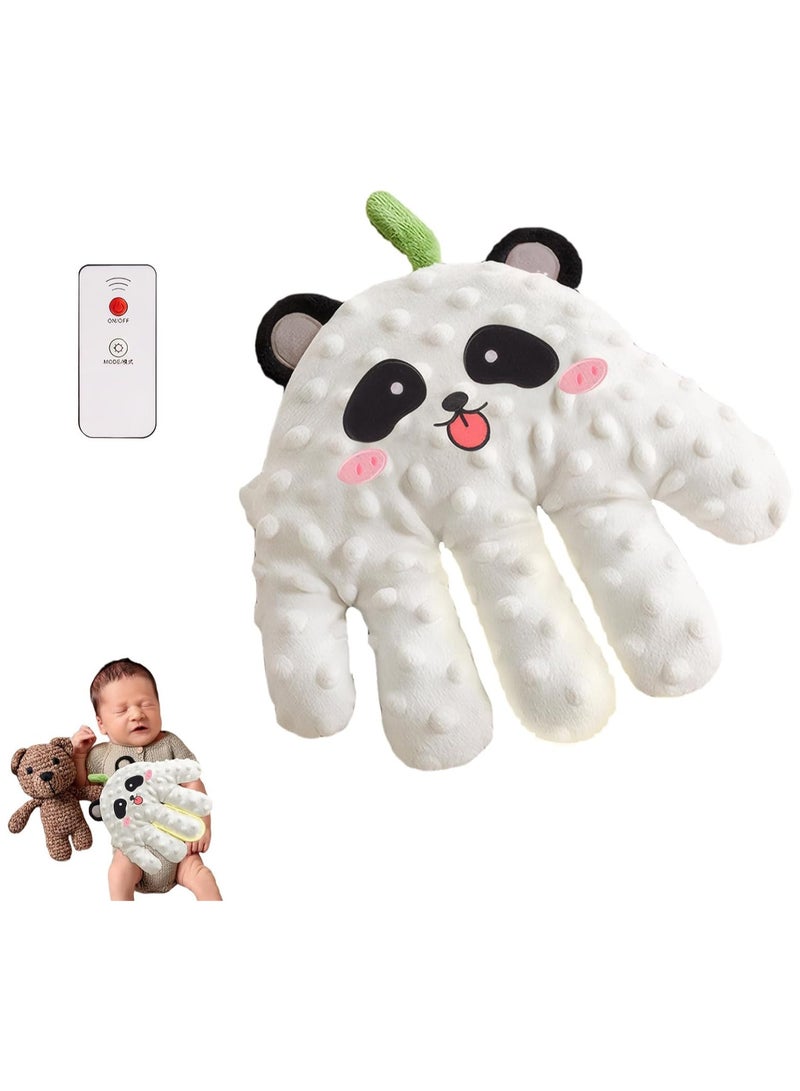 INSIJAM Baby Patting Sleeping Toy Baby Soothing Palm Baby Startle Prevention Hand Glove Cute Cartoon Automatic Baby Soothing Palm with Remote Control Baby Soothing Hand Pillow - Image 1
