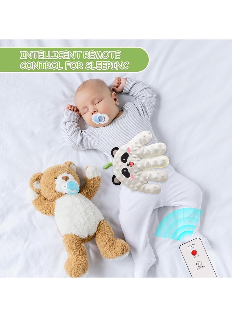 INSIJAM Baby Patting Sleeping Toy Baby Soothing Palm Baby Startle Prevention Hand Glove Cute Cartoon Automatic Baby Soothing Palm with Remote Control Baby Soothing Hand Pillow - Image 3