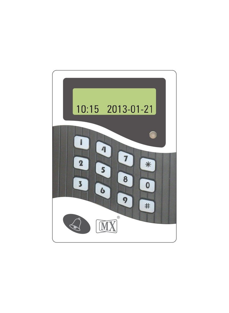 MX Time Attendance Access Control Biometric System with Numeric Keypad Bell and Display RS 485 Contoller