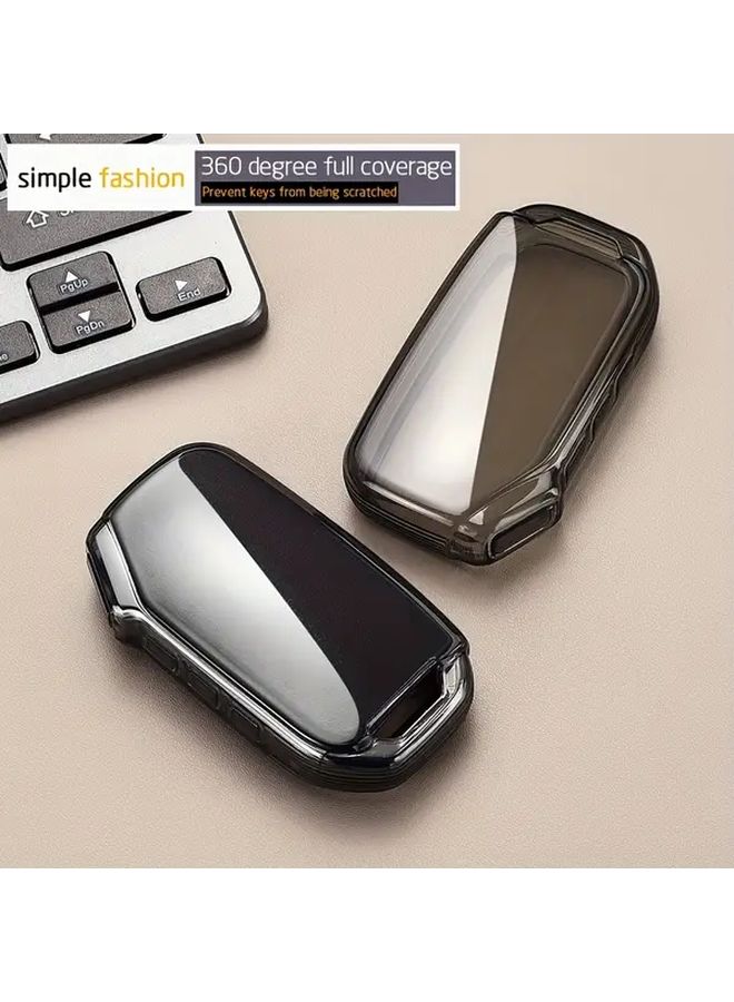غطاء شفاف أسود كامل الحماية لمفتاح السيارة، مناسب لـ Kia EV6 وK3 وK5 وKX5 وKX3 وSportage وSorento وCarnival، حافظة مفتاح تحكم عن بعد أنيقة وعالية الجودة - Image 4