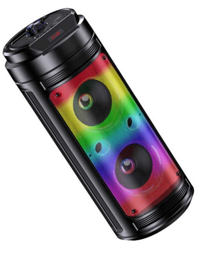 بلوسيد "مكبر صوت كاريوكي BlueSeed BS-122 مع جهير إضافي وأوضاع إضاءة LED ومكبرات صوت مزدوجة مقاس 6.5 بوصة لتجربة موسيقية غامرة" - Image 3