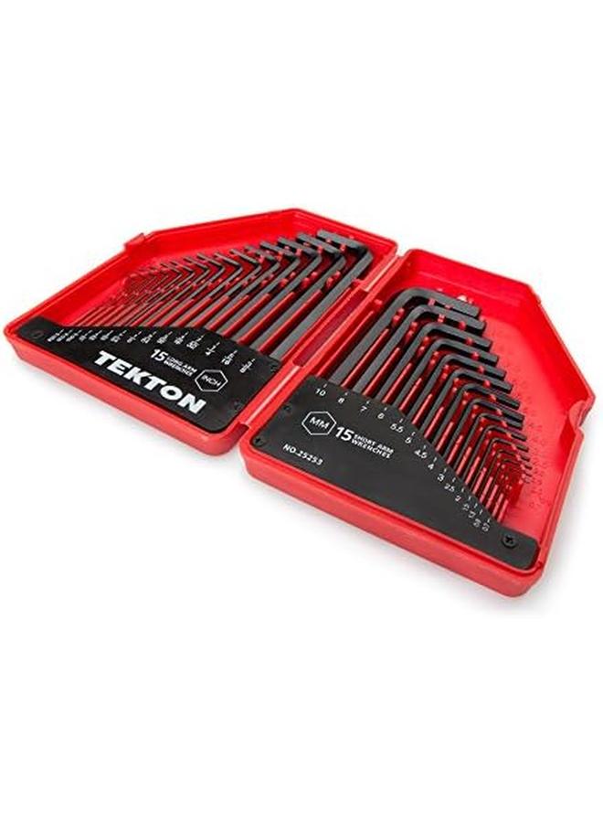 Tekton Hex Key Wrench Set 30 Piece .028 3 8 Inch 7 10 Mm 25253  - Image 2
