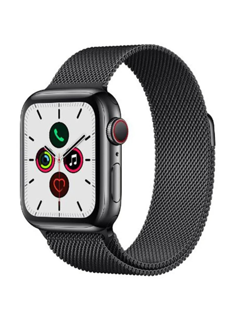 HEXABEX - Apple Watchband 46mm/45mm/44mm/49mm Milanese Apple Watch Strap for Apple Watch All Series Black - Image 1