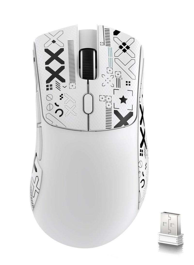 Attack Shark R1 59g Ultra-Light Gaming Mouse - Wireless/Wired (Bluetooth + 2.4G), 18000 max DPI, 65H Battery with Braid Cable - Image 1