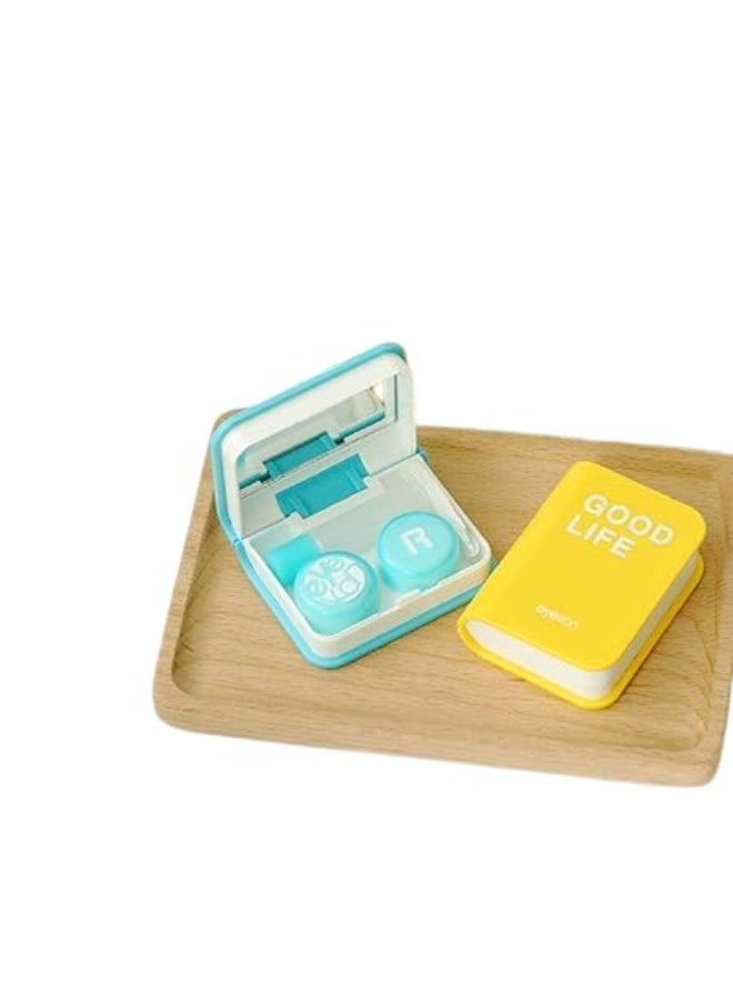 Optify Good Life Book Shape Eye Lens Containers Case for Travel, Assorted Colours  - Image 1