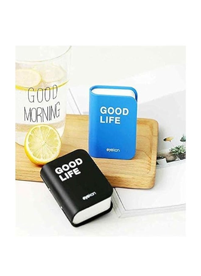Optify Good Life Book Shape Eye Lens Containers Case for Travel, Assorted Colours  - Image 4