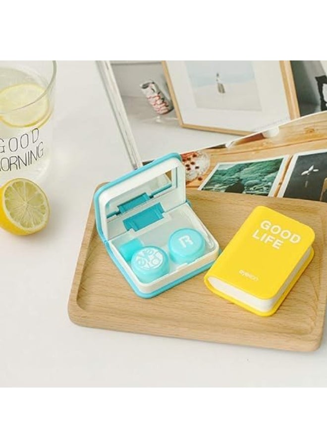 Optify Good Life Book Shape Eye Lens Containers Case for Travel, Assorted Colours  - Image 2