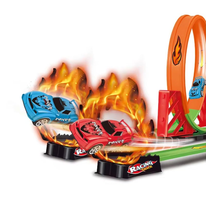 ADORA Pull Back High-Speed Tracks Car Race Game – 360° Rolling Fork Infinity Loop | Pull Back Race Car Tracks Toy Set for All Ages | Educational Playful Learning for Kids & Adults - Image 5
