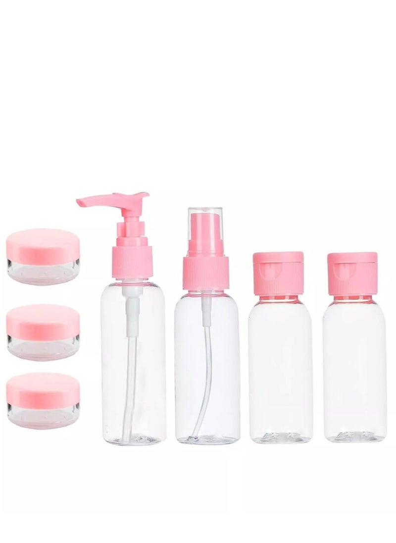 Generic Pack Of 7 Portable Travel Size Empty Bottle Set multicolor 