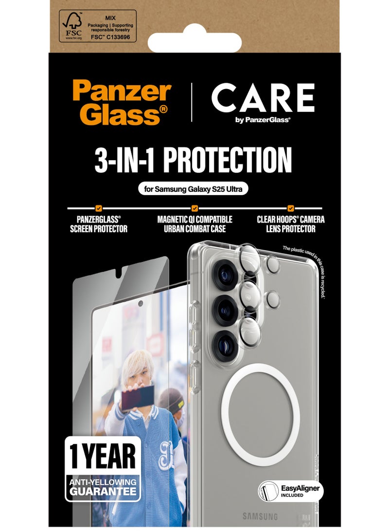 PanzerGlass CARE Flagship 3-in-1 Protection Package Samsung Galaxy S25 Ultra - Clear - Image 4